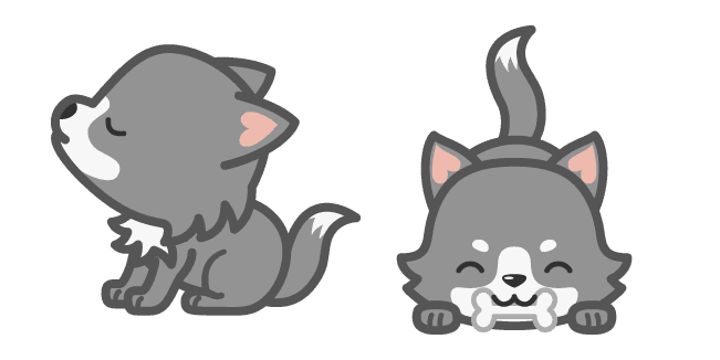 Cute Wolfcustom cursor pack