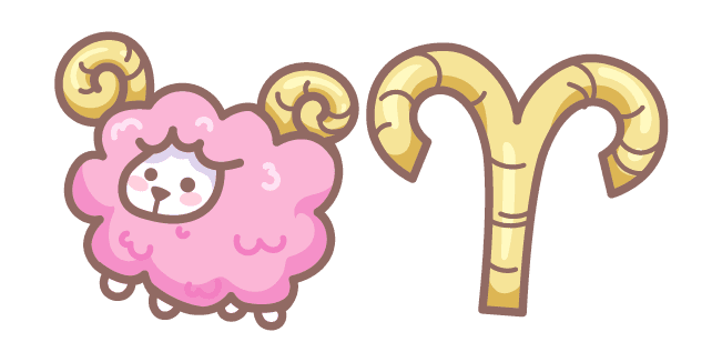 Cute Zodiac Sign Ariescustom cursor pack