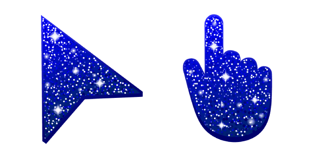 Dark Blue Glittercustom cursor pack