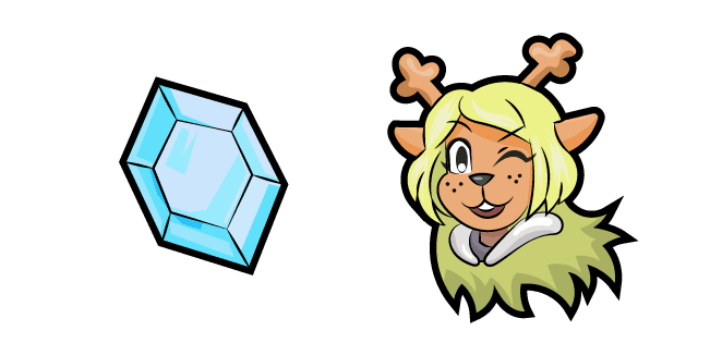 Deltarune Noelle Holiday and Iceshockcustom cursor pack