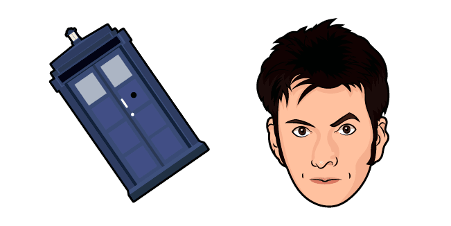 Doctor Who David Tennant and Police Boxcustom cursor pack