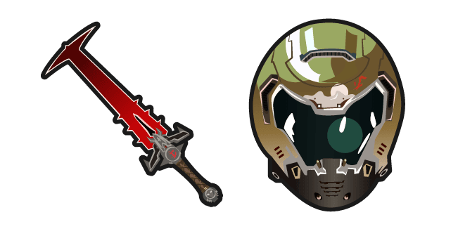 Doom Doom Slayer and Cruciblecustom cursor pack