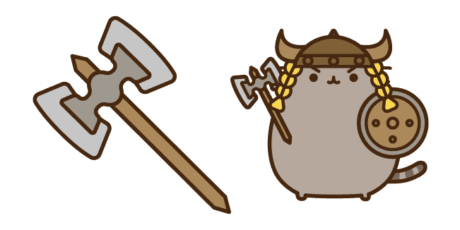 Dragonborn Pusheen and Axecustom cursor pack