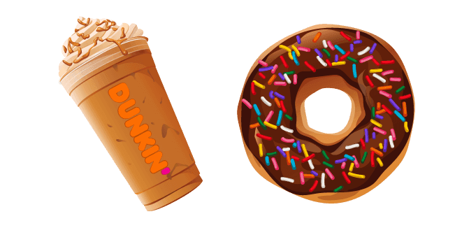 Dunkin Pumpkin Latte and Donutcustom cursor pack