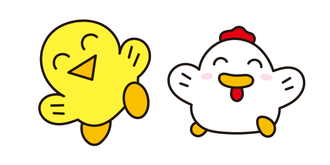 Friendly Kokkochan and Chiko-kuncustom cursor pack