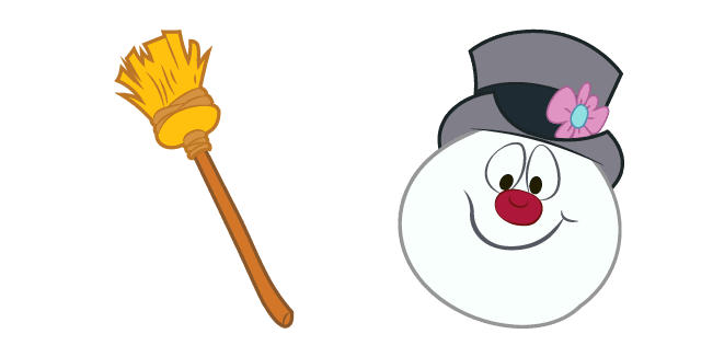 Frosty The Snowman and Broomcustom cursor pack