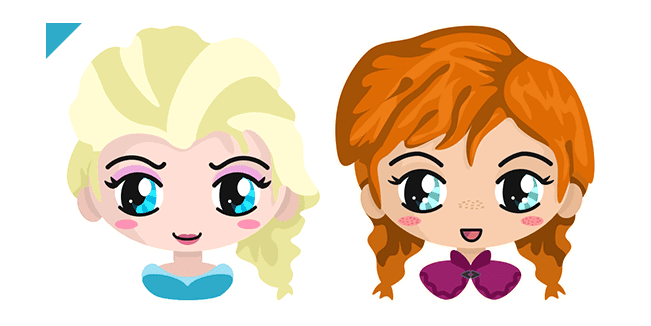 Frozen Elsa and Annacustom cursor pack