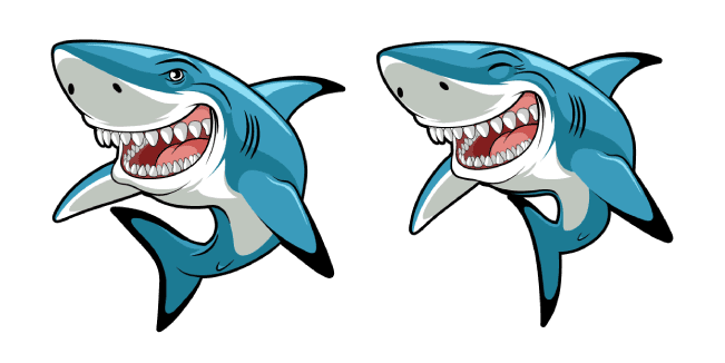 Funny Great White Sharkcustom cursor pack