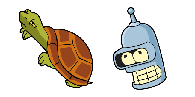 Futurama Bender and Turtlecustom cursor pack