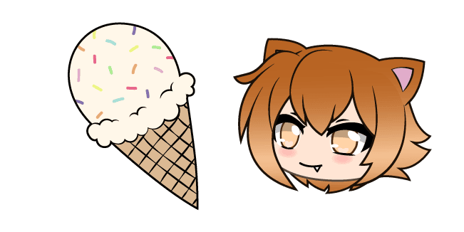 Gacha Life Autumn and Ice Creamcustom cursor pack