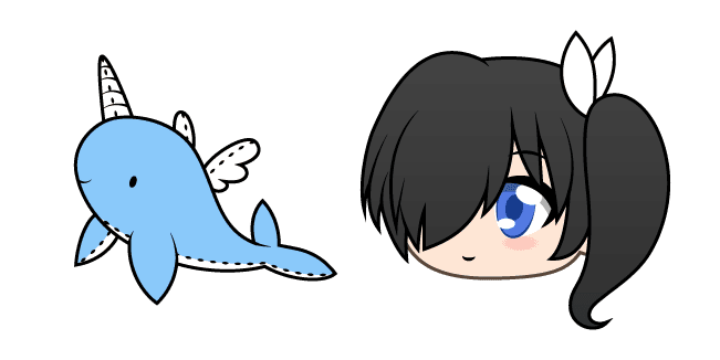 Gacha Life Kat and Narwhal Plushiecustom cursor pack