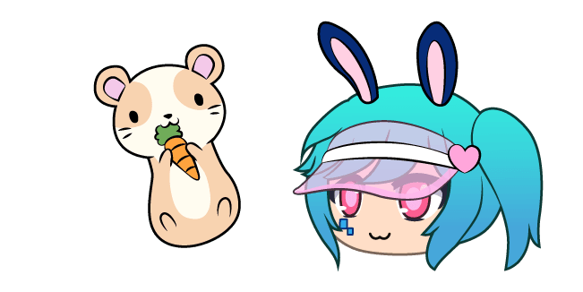 Gacha Life Lusa and Hamstercustom cursor pack