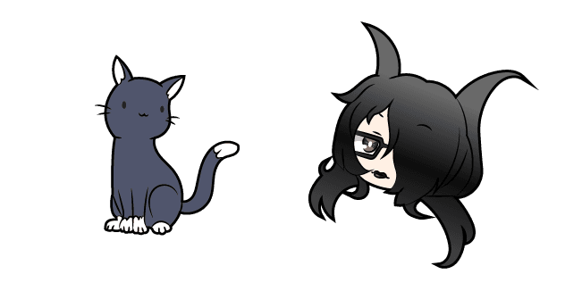 Gacha Life Morgana and Kittycustom cursor pack