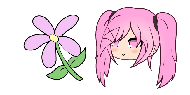 Gacha Life Sakura and Flowercustom cursor pack