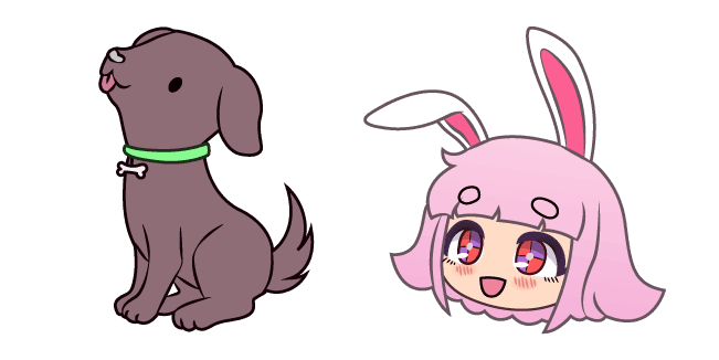 Gacha Life Yuni and Puppycustom cursor pack