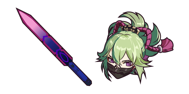 Genshin Impact Kuki Shinobu and Daggercustom cursor pack