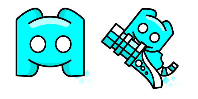 Geometry Dash Cube 150 and Ship 45custom cursor pack