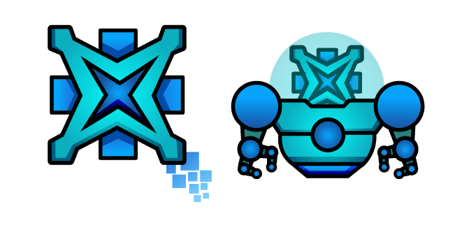 Geometry Dash Cube 28 and UFO 6custom cursor pack