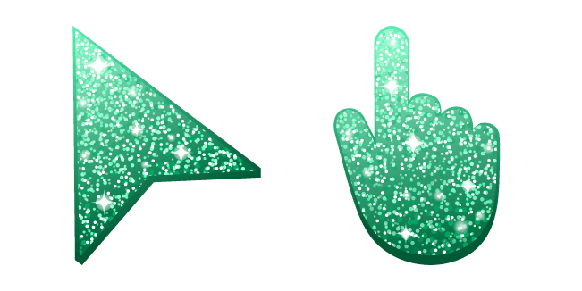 Green Glittercustom cursor pack