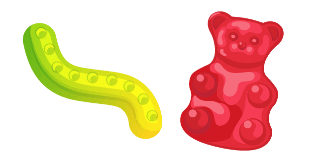 Gummy Worm and Bearcustom cursor pack