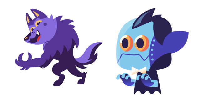 Halloween Werewolf and Draculacustom cursor pack