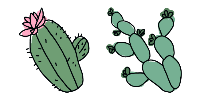 Hand-Drawn Cactuscustom cursor pack