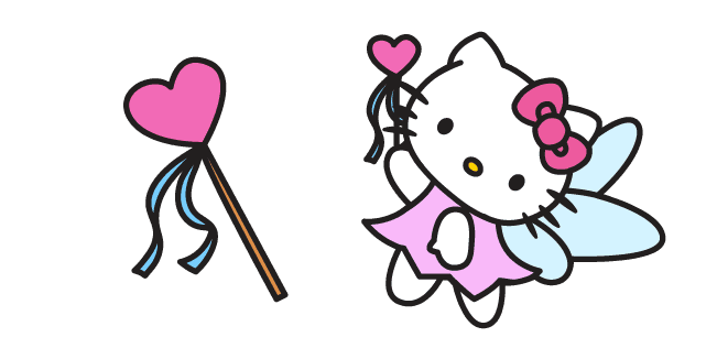 Hello Kitty and Magic Wandcustom cursor pack