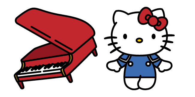 Hello Kitty and Pianocustom cursor pack