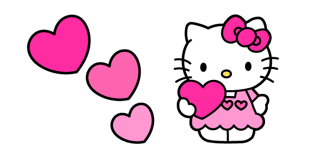 Hello Kitty and Pink Heartscustom cursor pack