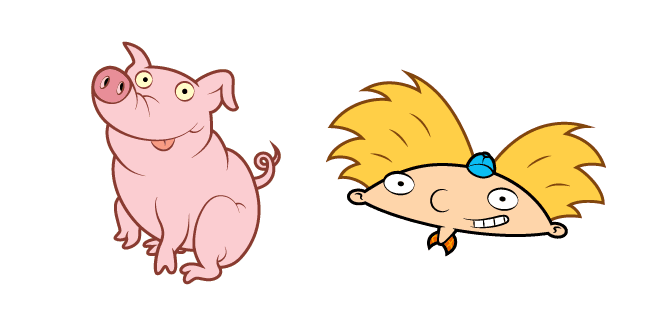 Hey Arnold! Arnold Shortman and Pigcustom cursor pack