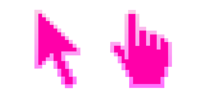 Hot Pink Pixelcustom cursor pack