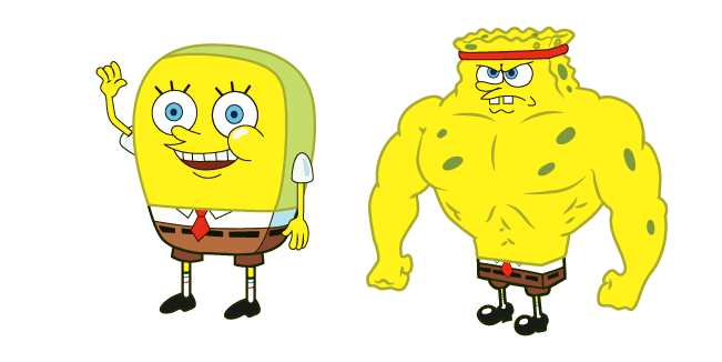 Increasingly Buff SpongeBobcustom cursor pack