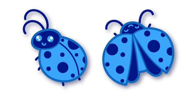 Kawaii Blue Ladybugcustom cursor pack