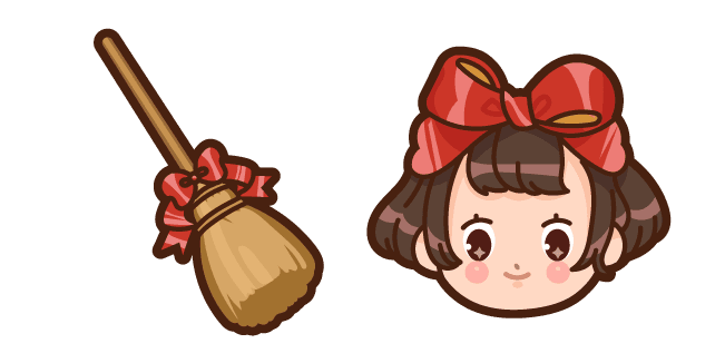 Kawaii Kiki's Delivery Service Kiki and Broomstickcustom cursor pack