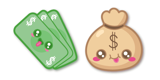 Kawaii Money Bag and Cashcustom cursor pack