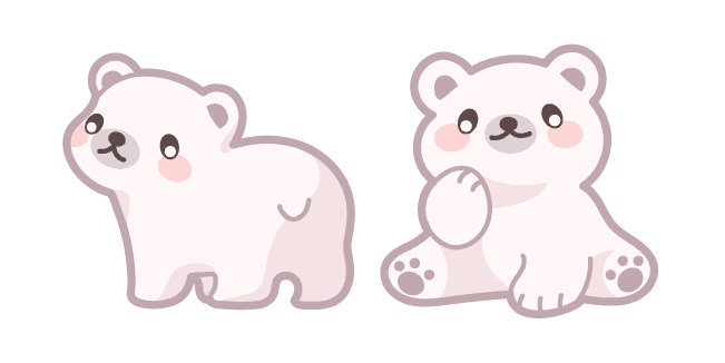 Kawaii Polar Bearcustom cursor pack