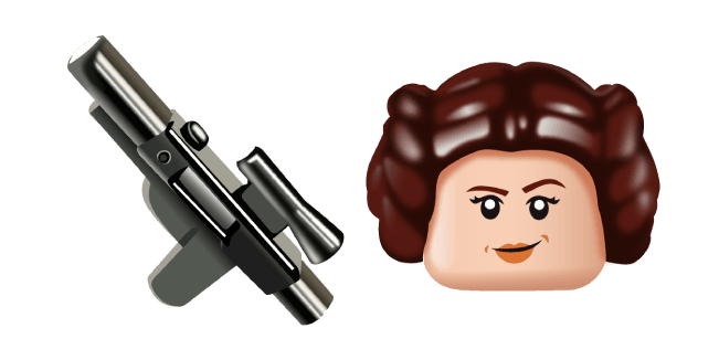 LEGO Princess Leia and Blastercustom cursor pack