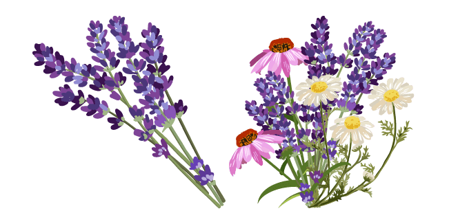 Lavender and Wildflowerscustom cursor pack