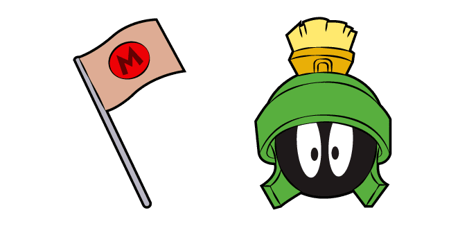 Looney Tunes Marvin the Martian and Flagcustom cursor pack