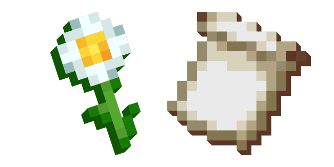 Minecraft Banner Pattern and Oxeye Daisycustom cursor pack