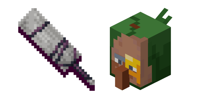 Minecraft Boneclub and Village Merchantcustom cursor pack