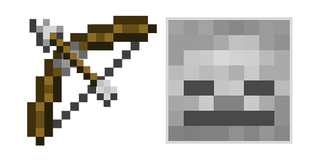 Minecraft Bow and Skeletoncustom cursor pack