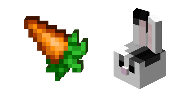 Minecraft Carrot and Rabbitcustom cursor pack