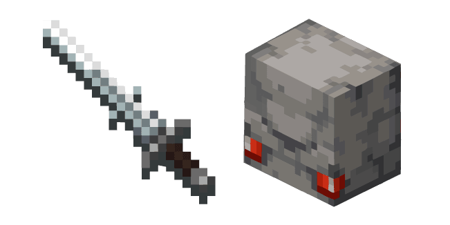 Minecraft Claymore and Redstone Golemcustom cursor pack