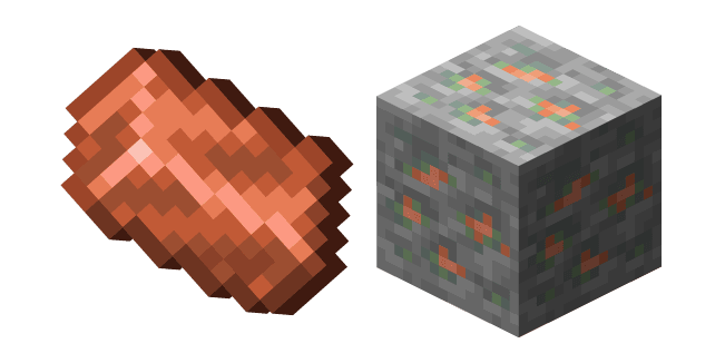 Minecraft Copper Ore and Copper Ingotcustom cursor pack