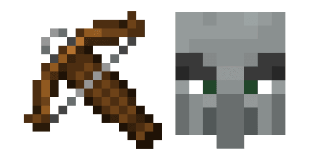 Minecraft Crossbow and Pillagercustom cursor pack