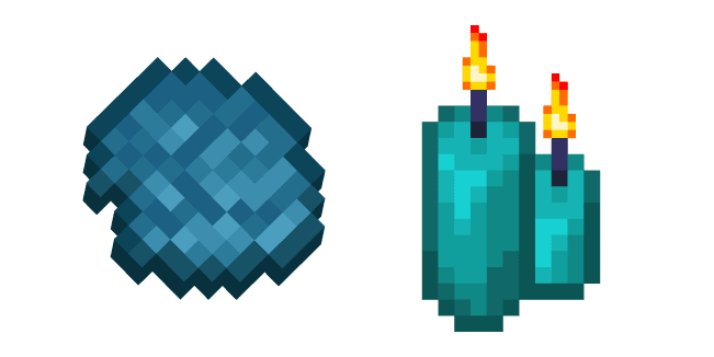 Minecraft Cyan Dye and Candlecustom cursor pack