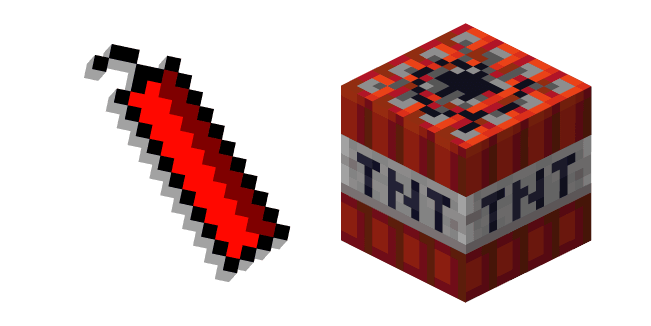 Minecraft Dynamite and TNTcustom cursor pack