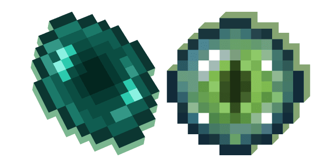 Minecraft Ender Pearl and Eye of Endercustom cursor pack