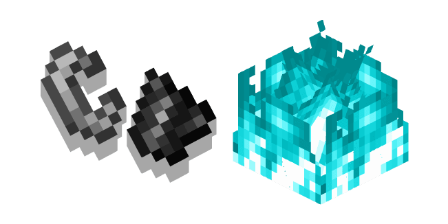 Minecraft Flint and Steel and Soul Firecustom cursor pack